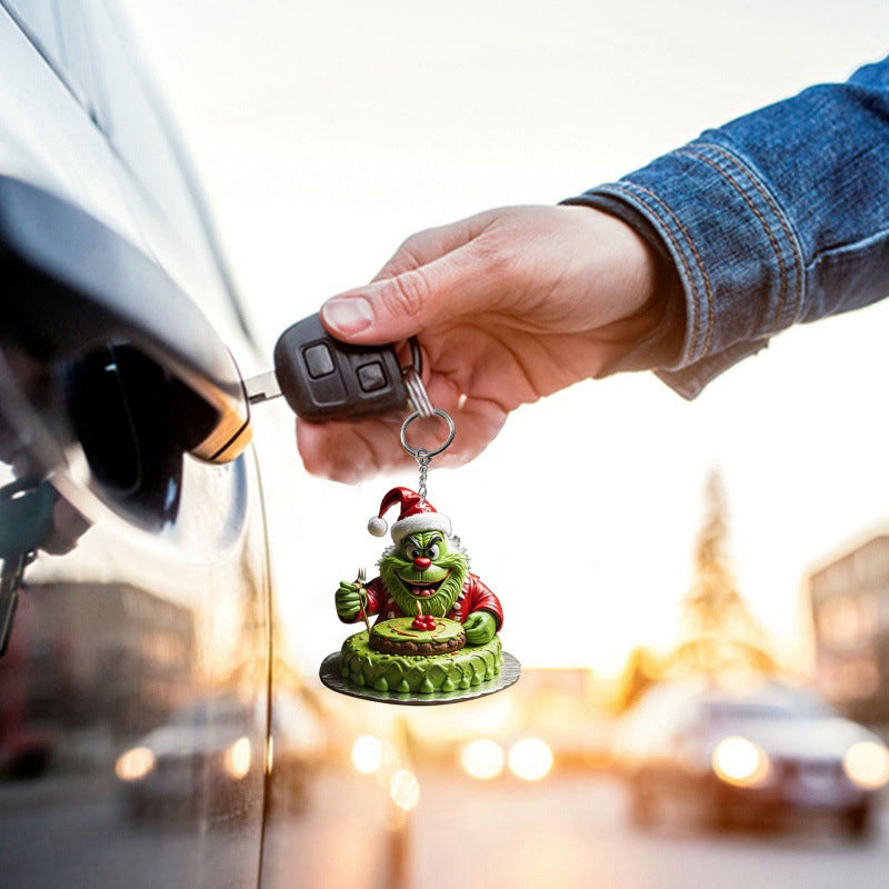 Wholesale Christmas Cake Gift Acrylic Keychain